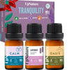 Tranquility Stress Relief Essential Oil Set, 3pk- Calming Essential Oil Blends, Stress Relief Gifts and Relaxation Gifts for Women & Men - Therapeutic Grade Aromatherapy Oils   Stocking Stuffer