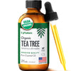 UpNature Organic Tea Tree Oil - 100% Pure Tea Tree Essential Oil for Skin, Toenail & Hair, 2oz