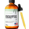 UpNature Eucalyptus Essential Oil 4oz   100% Pure Eucalyptus Oil - Undiluted Therapeutic Grade Essential Oils for Diffuser Aromatherapy