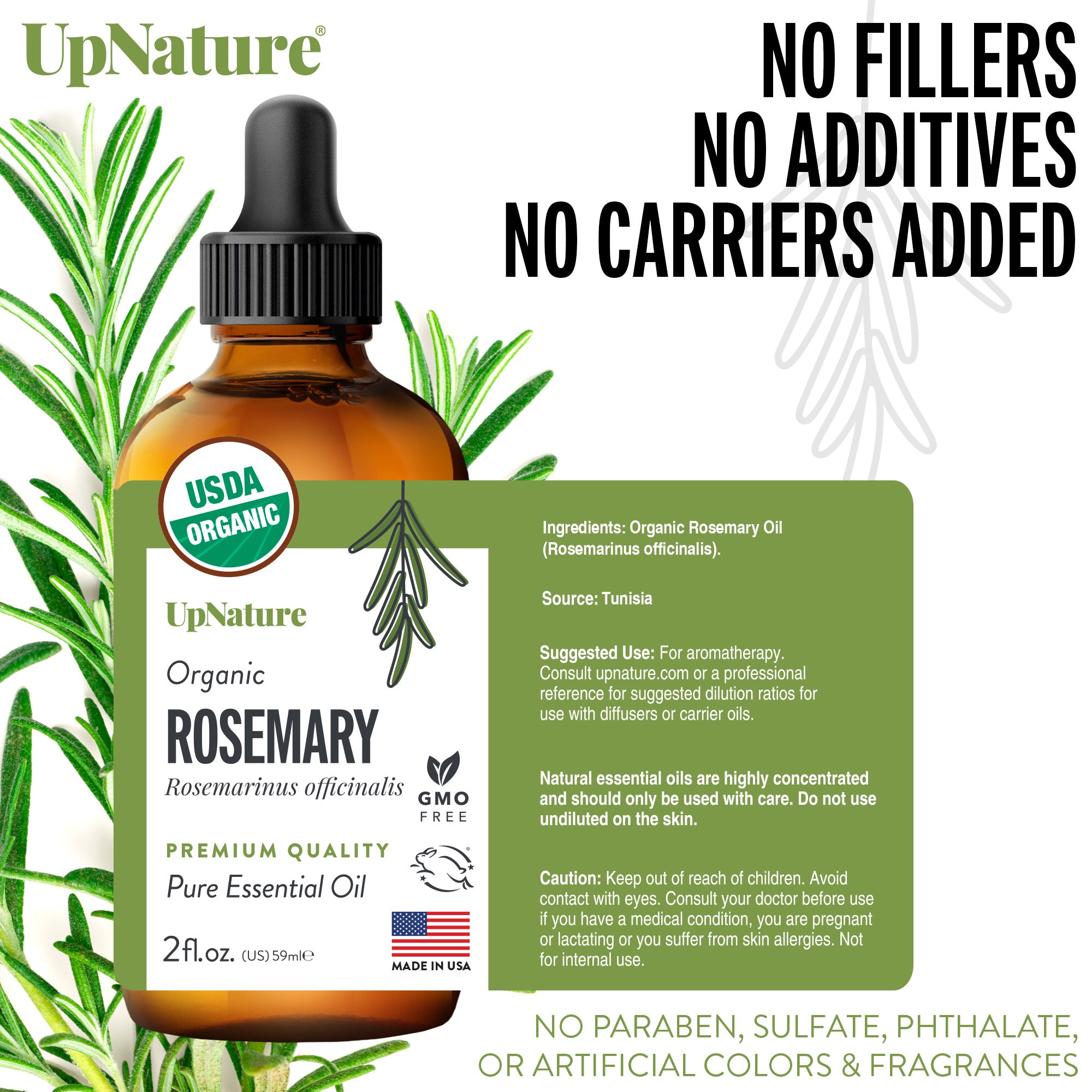 rosemary oil herbicide UpNature Organic Rosemary Oil