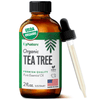 UpNature Tea Tree Oil - 100% Pure USDA Certified Organic Tea Tree Essential Oils for Skin, Hair, Toenail, Body and Scalp (2oz)