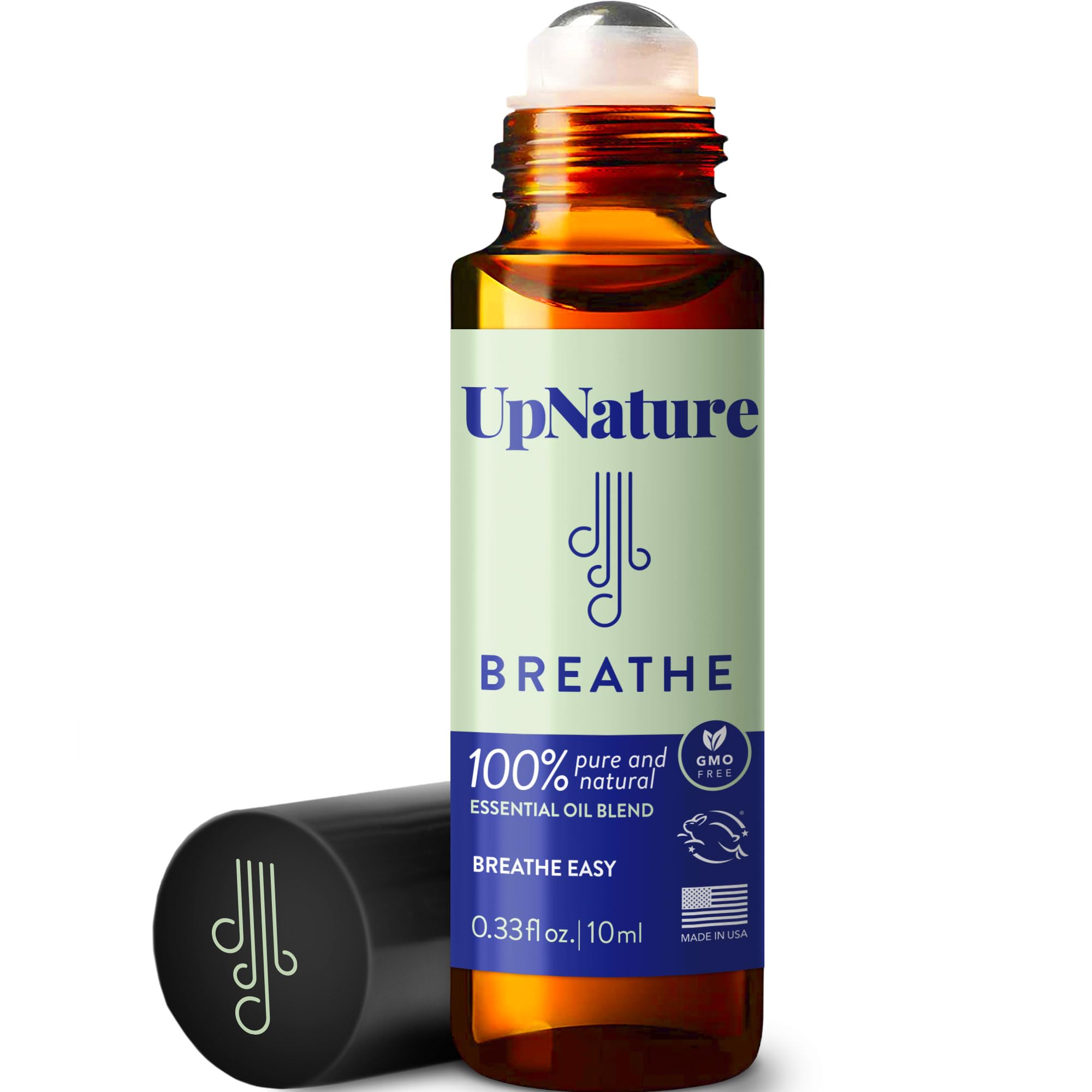 Breathe Essential Oil Roll On Blend- Allergy Relief & Sinus Relief - Breathe Easy Essential Oil with Eucalyptus Essential Oil, Peppermint, Tea Tree, Therapeutic Grade, Gifts Under 10 Dollars