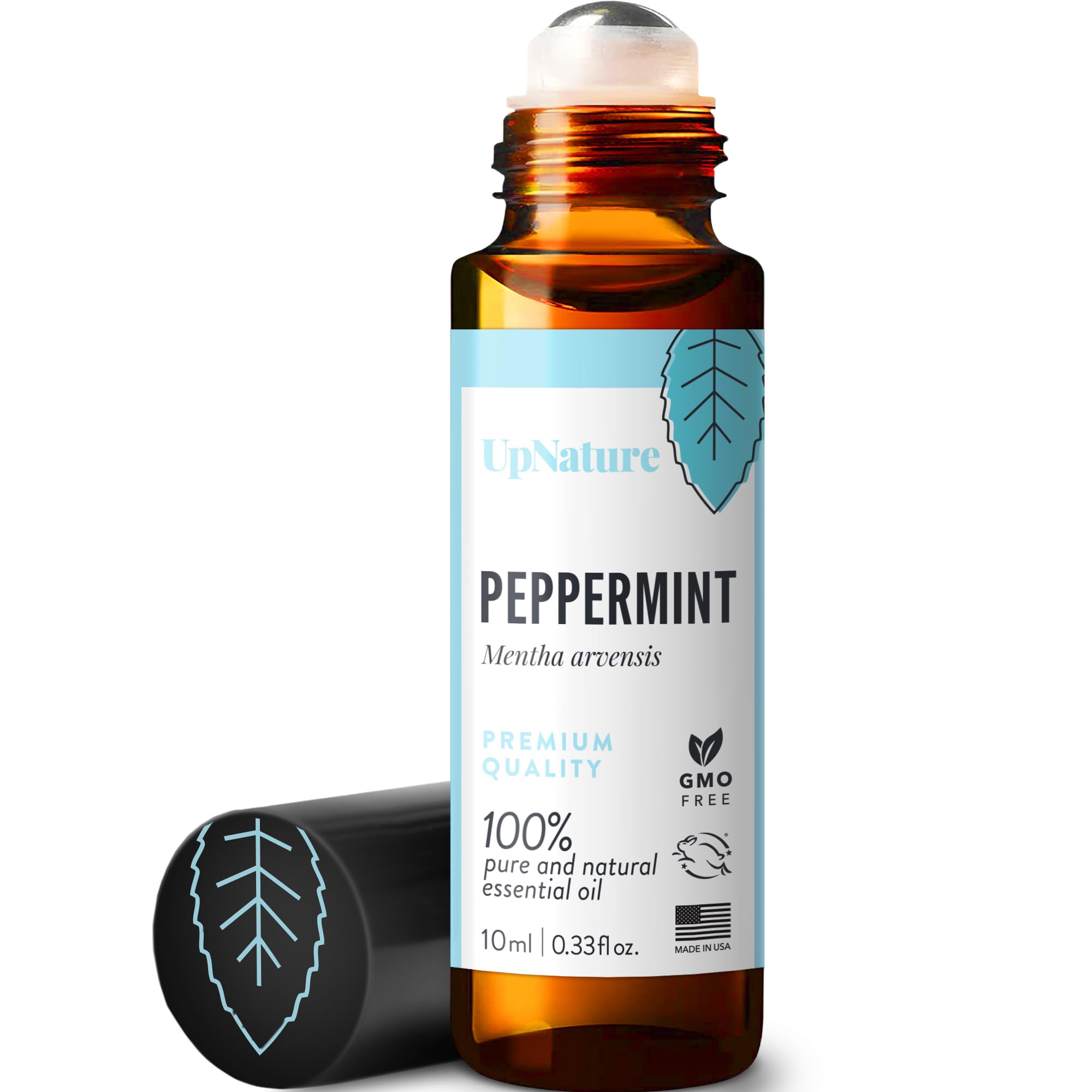 Peppermint Essential Oil Roll On - Topical Peppermint Oil - Relieves Head Tension, Pregnancy Essentials, Reduces Stress and Soothes Aches- Premium Quality, Therapeutic Grade Aromatherapy Oil