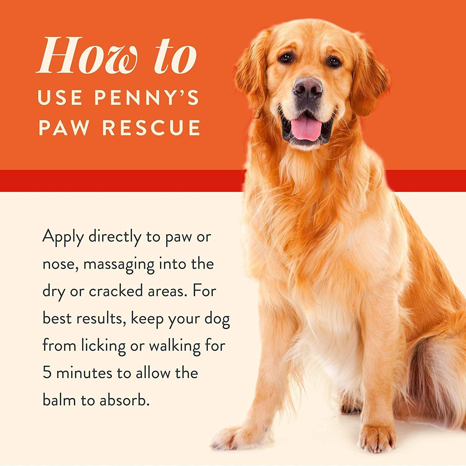 Penny's Paw Rescue - 100% Natural Dog Paw Balm - Relief from Heat, Cold, Allergens & Rough Terrain, Dog Stocking Stuffers, Secret Dog Paw Wax, Dog paw Protector