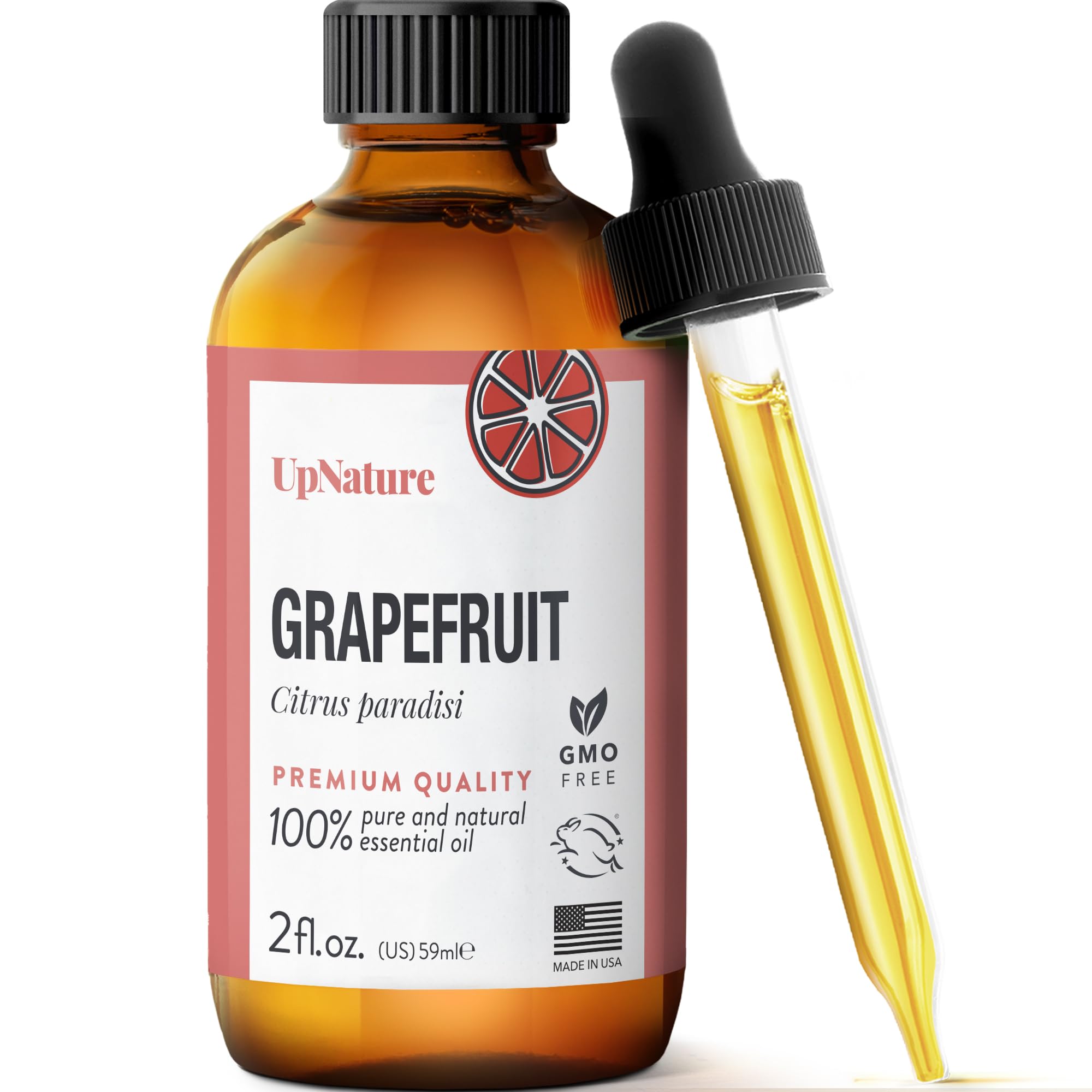  UpNature Pink Grapefruit Essential Oil - 100% Natural & Pure,  Undiluted Premium Quality Aromatherapy Oil- Grapefruit Oil - Boost Energy  Level, Mood Booster, Hair Skin and Nails, Reduce Blemishes, 2oz 