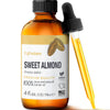 Sweet Almond Oil 4oz -100% Pure Almond Oil for Skin, Moisturizing Body Oil & Massage Oil - Pure Almond Oil for Face & Nail Cuticle Repair - Carrier Oil for Mixing Essential Oils- Premium Quality