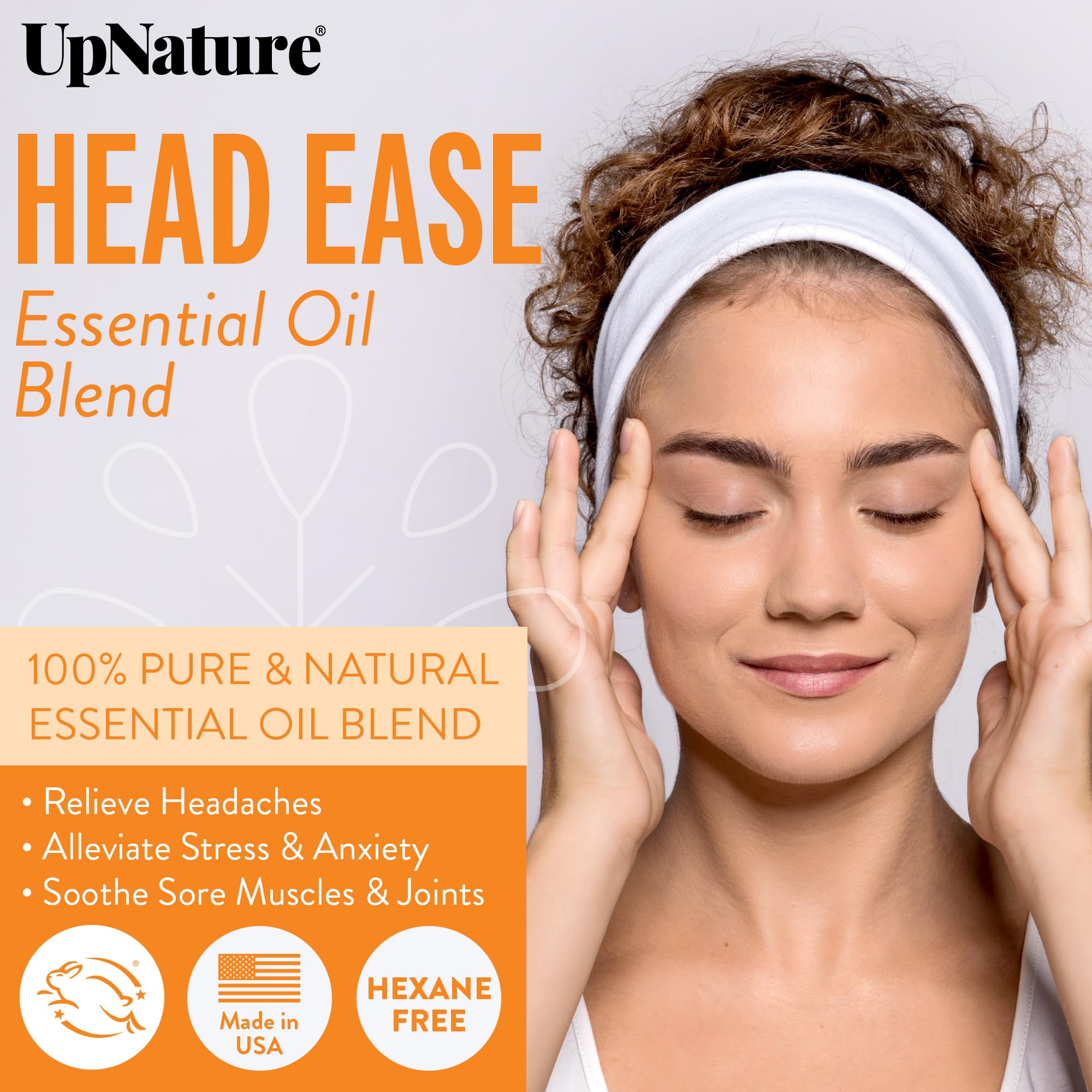 Head Ease Essential Oil Blend 2oz   Natural Head Tension Relief with Peppermint Oil, Rosemary Oil & Frankincense Oil Therapeutic Grade   Relaxing Aromatherapy Essential Oil