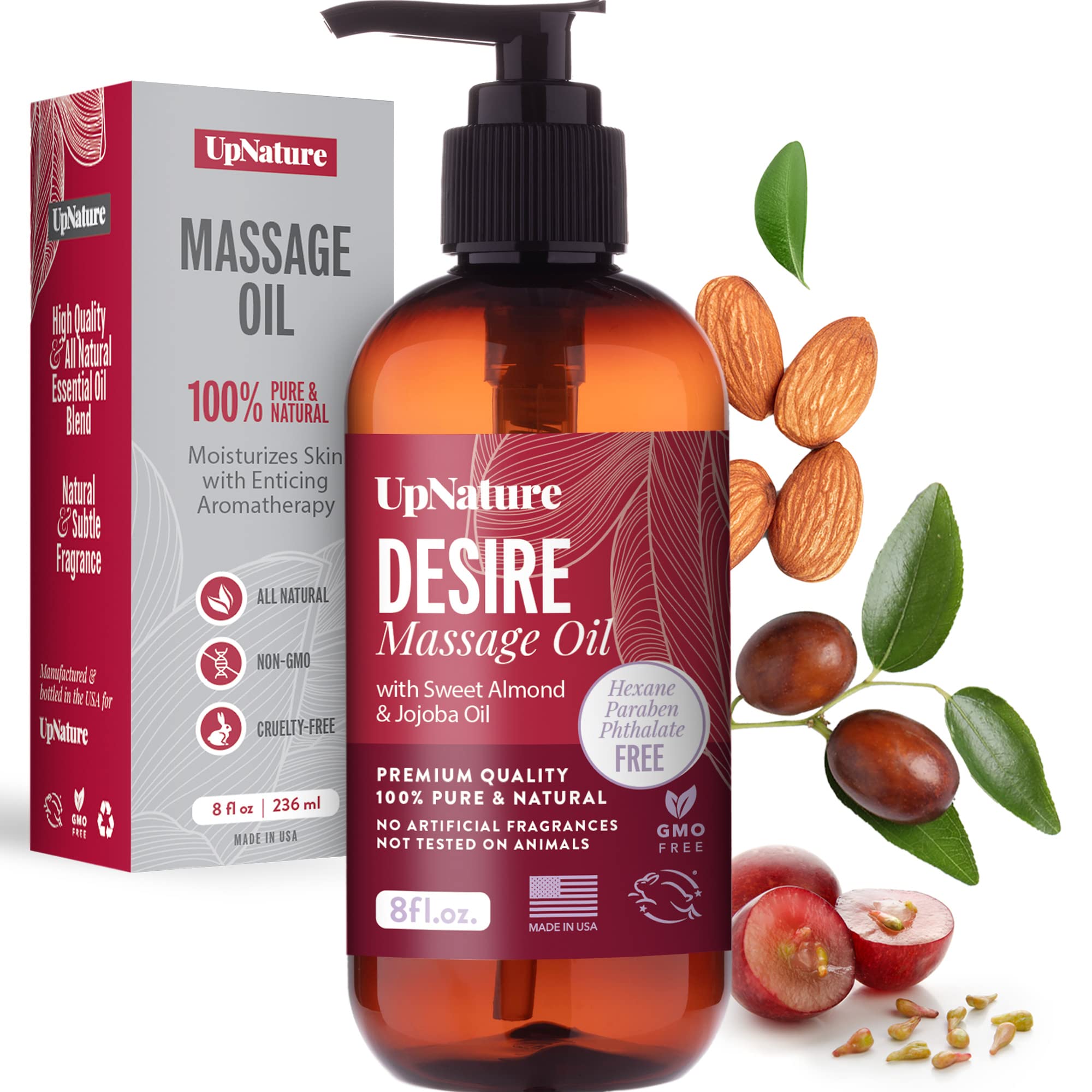 Desire Massage Oils for Date Night - Sensual Massage Oil - Valentines Day Gifts for Him and Her - Wife and Husband Valentine's Day Gifts - Massage Oil for Couples - Have a Relax & Fun Date Night!