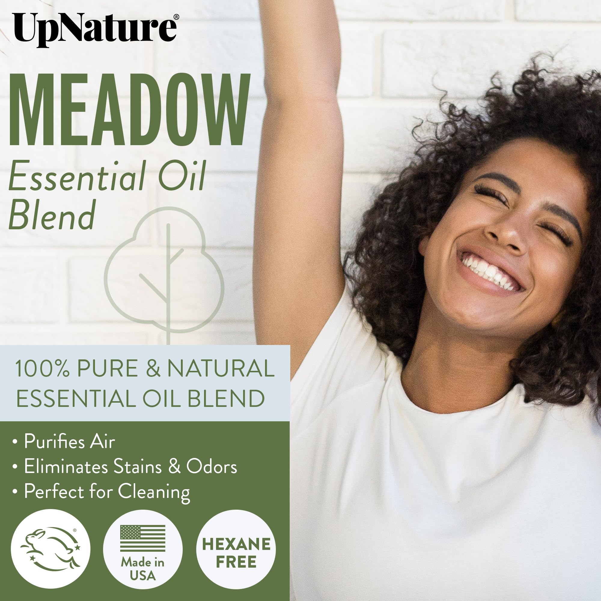 Meadow Essential Oil Blend 2oz - Natural Household All Purpose Cleaning Blend, Floral & Fresh Linen Essential Oil with Lavender Essential Oil, Ylang-Ylang Essential Oil & Eucalyptus Essential Oil
