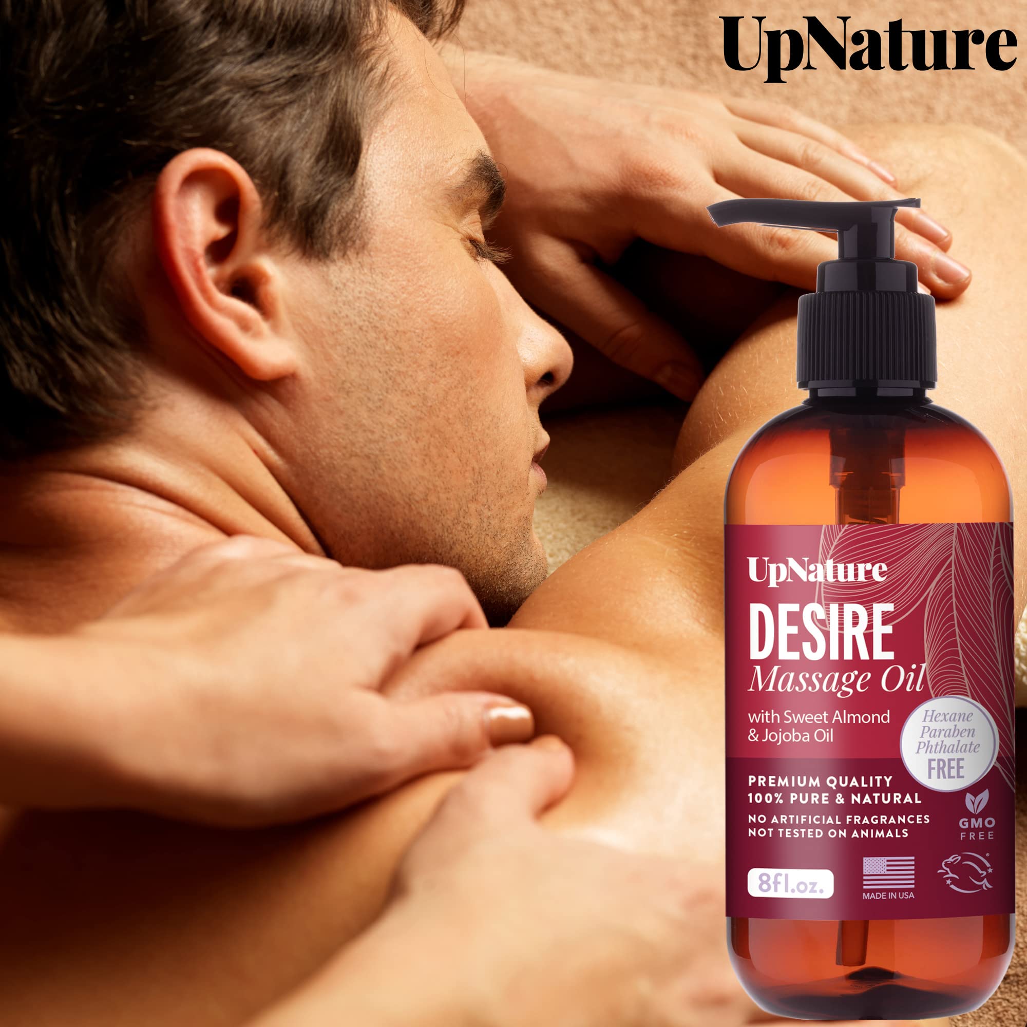 Desire Massage Oils for Date Night - Sensual Massage Oil - Valentines Day Gifts for Him and Her - Wife and Husband Valentine's Day Gifts - Massage Oil for Couples - Have a Relax & Fun Date Night!