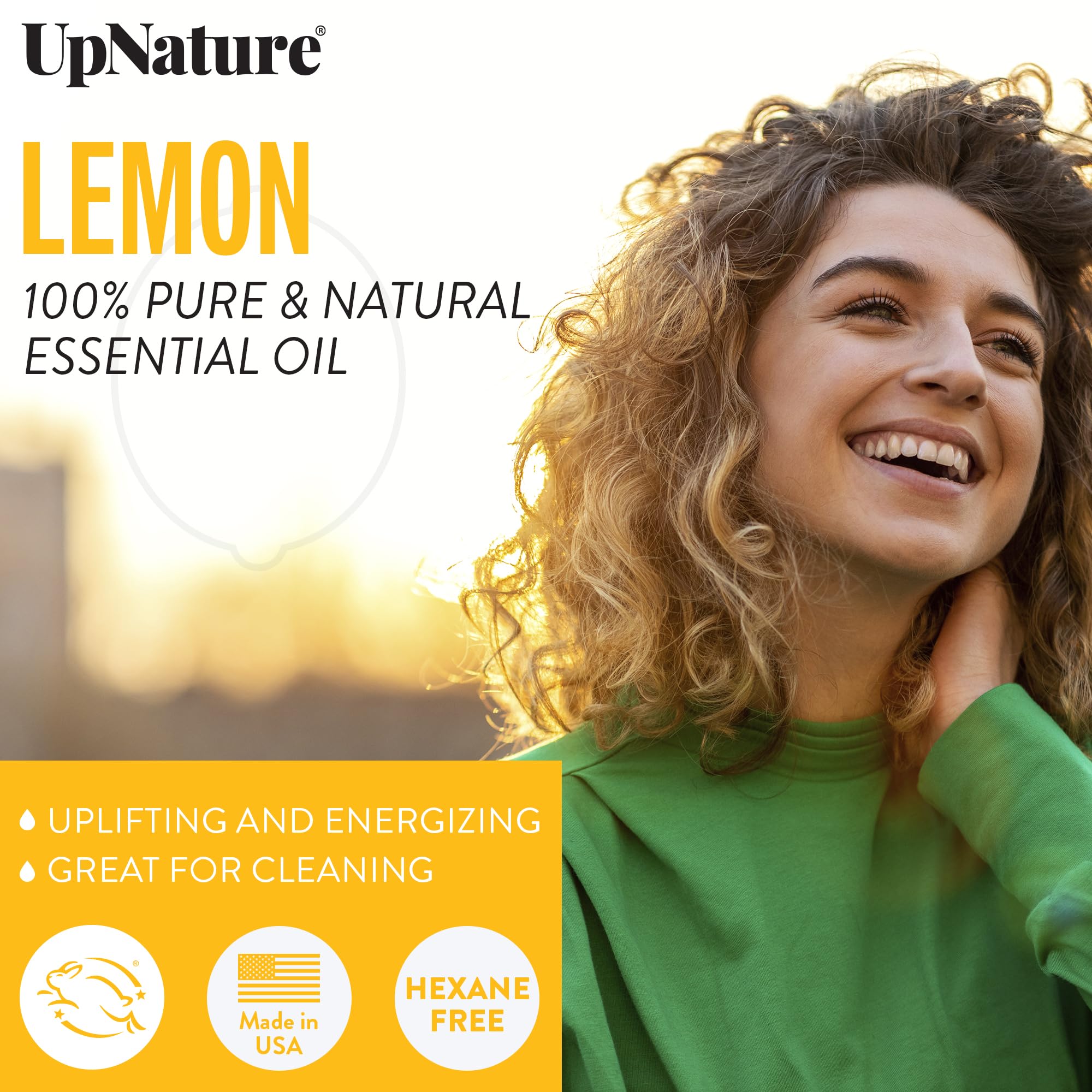 UpNature Lemon Essential Oil - 100% Natural, Undiluted, Pure, Therapeutic Grade, 4oz