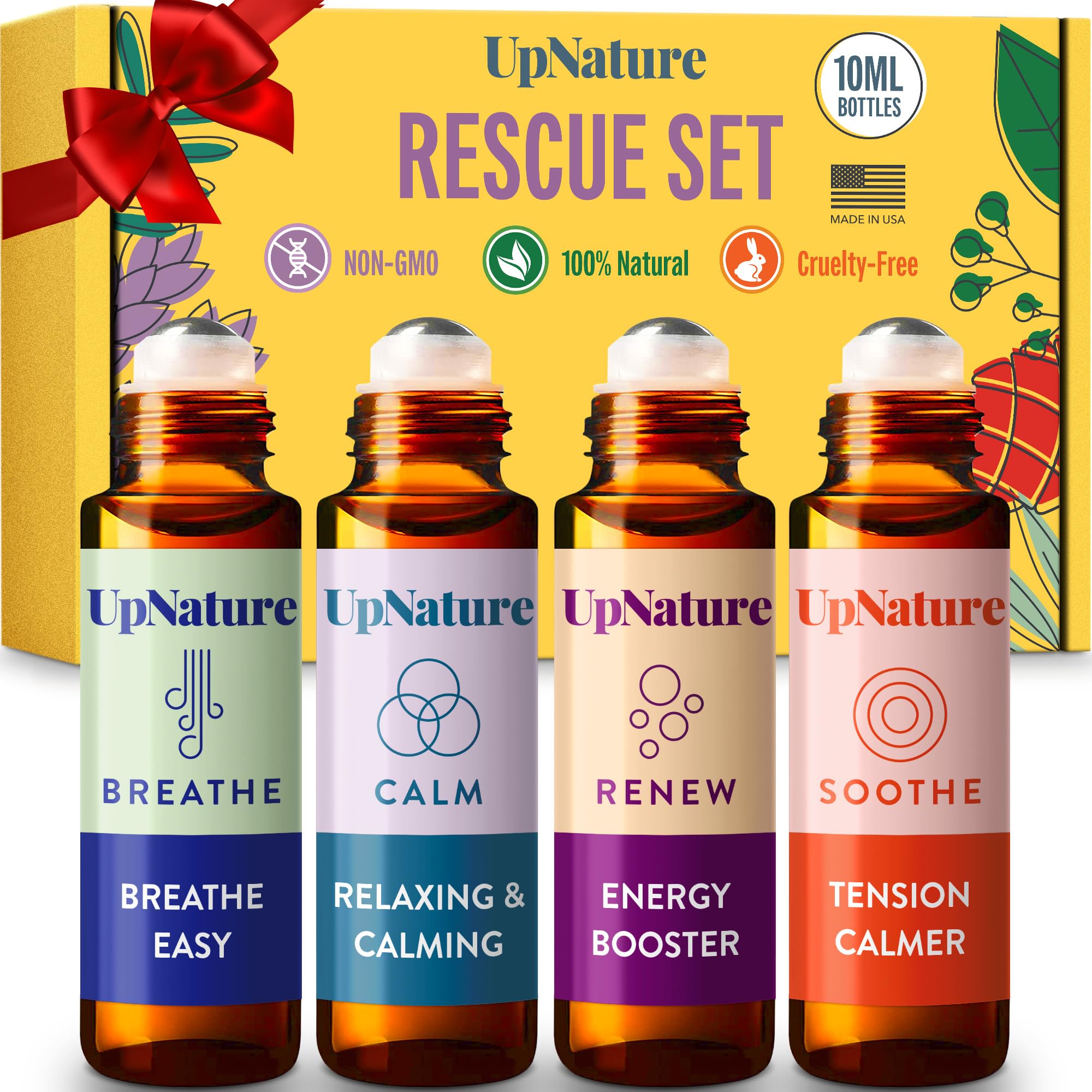 UpNature Self Care Gifts for Women Men   Stress Relief Roll On Essential Oil Set, Relaxing Gifts, Aromatherapy Christmas Stocking Stuffers for Mom Wife Coworker Gifts for WomenUpNature Self Care Gift