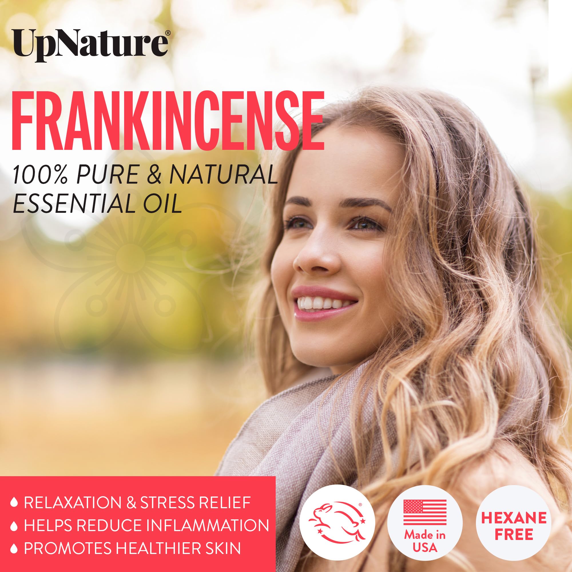 UpNature Frankincense Oil Roll On Frankincense Essential Oils for Skin & Nails, Tones & Evens Skin, Mood Booster -Therapeutic Grade Aromatherapy Oil